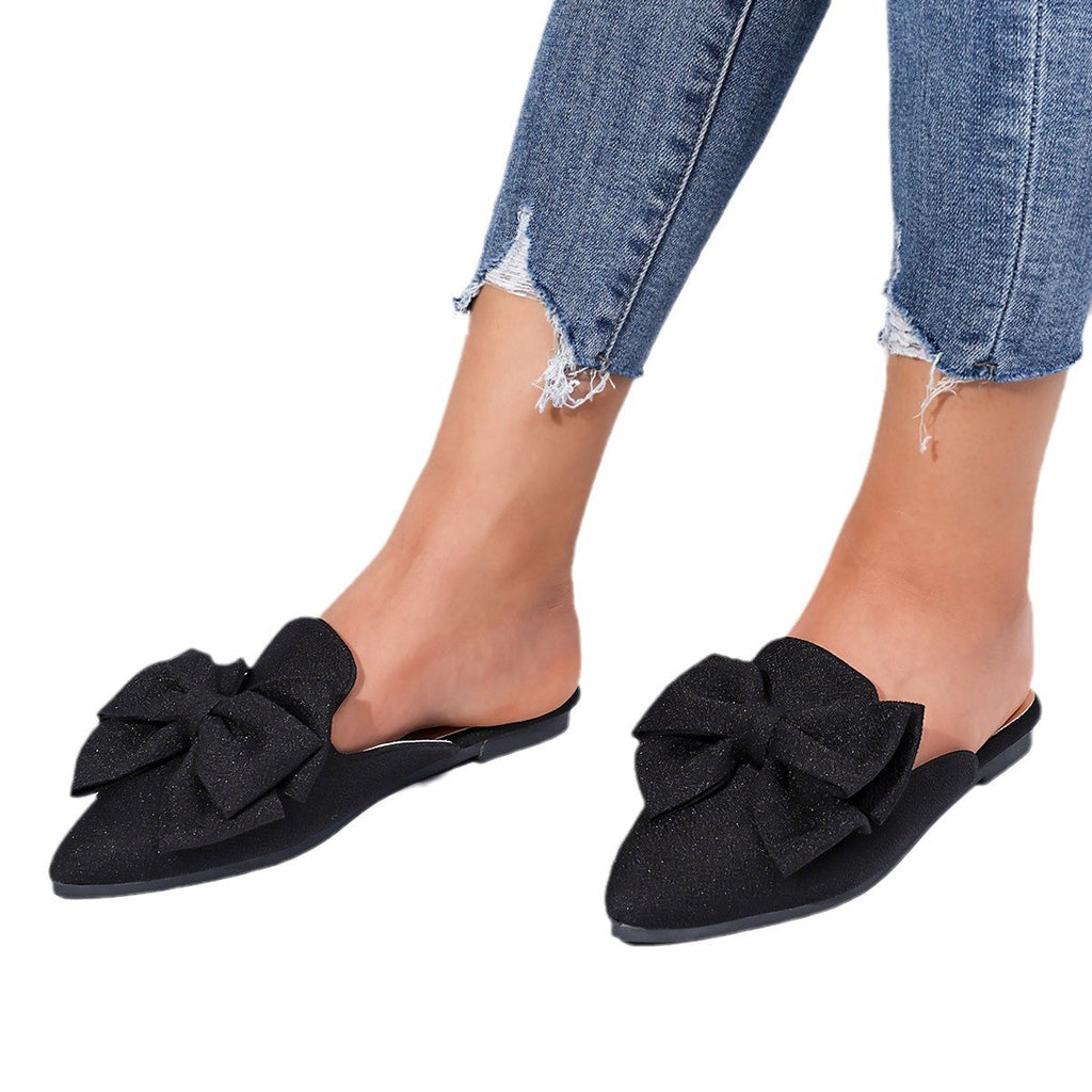 Plus Size Women's Trend Beach Slippers Sandals Bow See size chart under “more details”