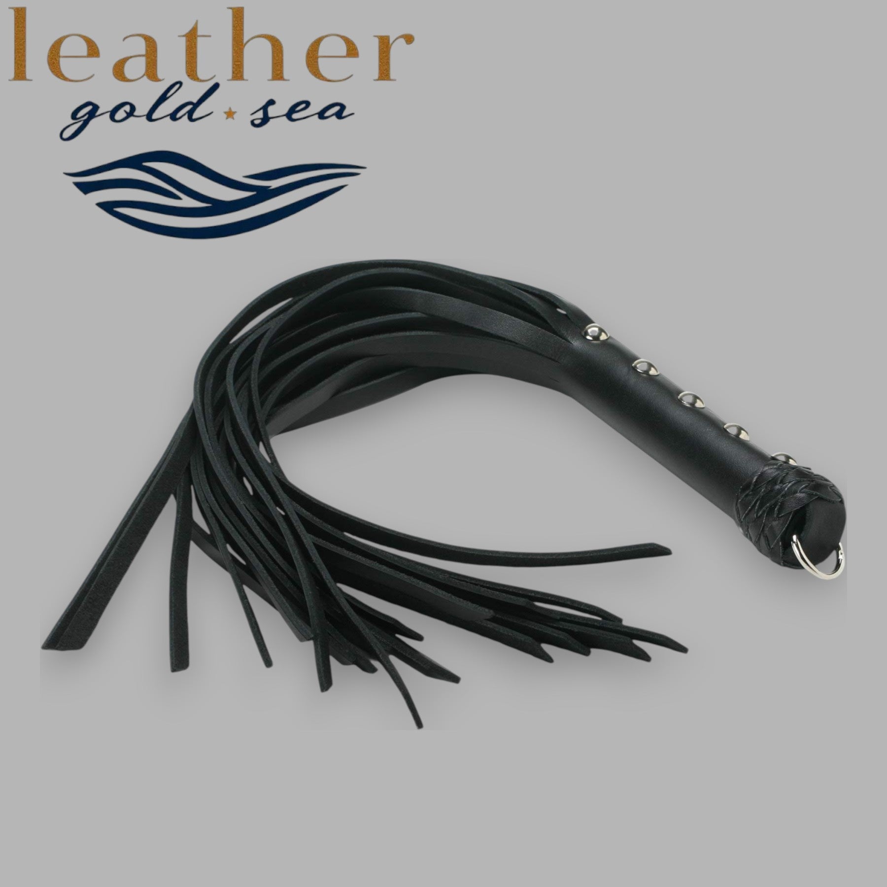 Handmade Black Leather Flogger – Made in USA Quality
