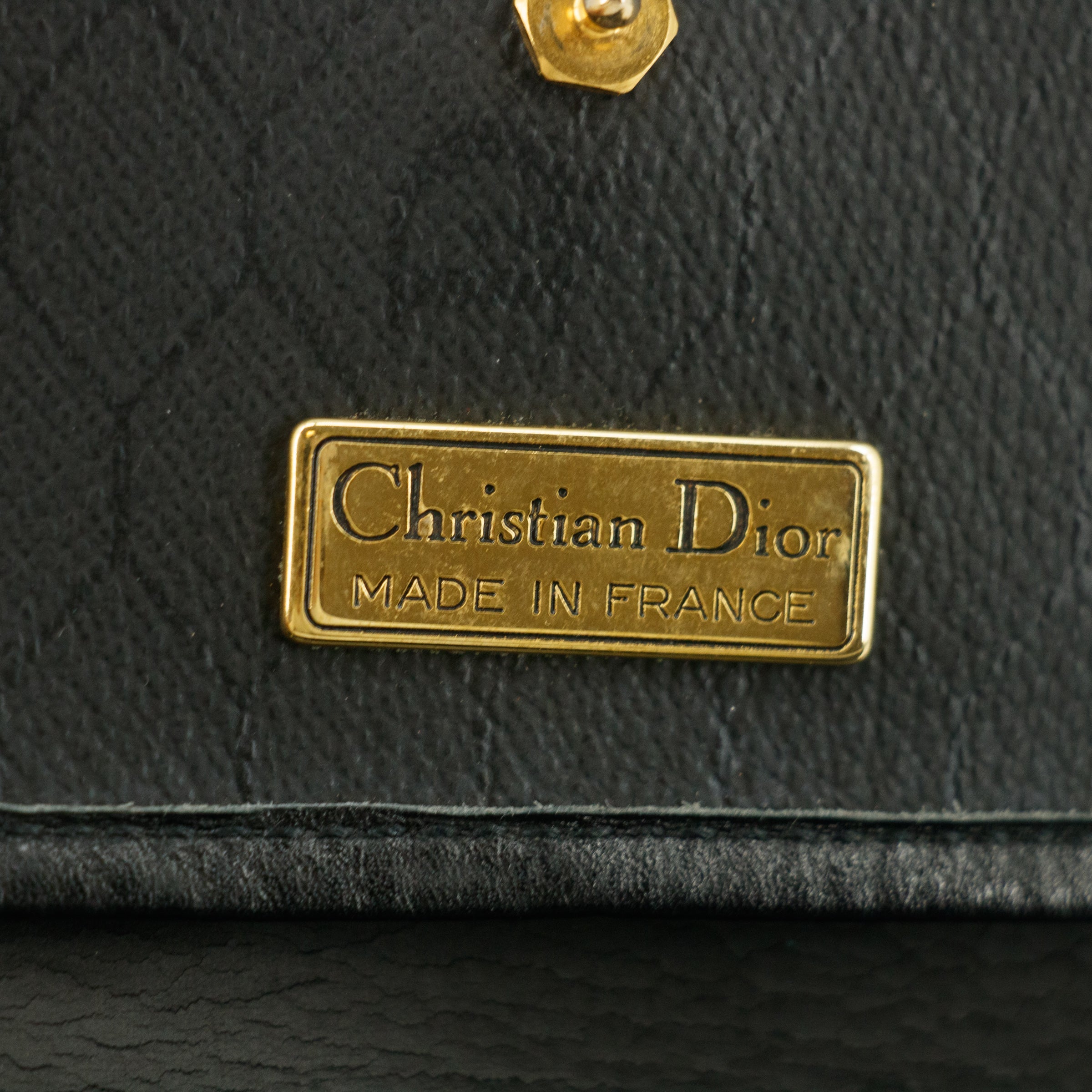 Christian Dior Black Honeycomb PVC Crossbody Bag #8508