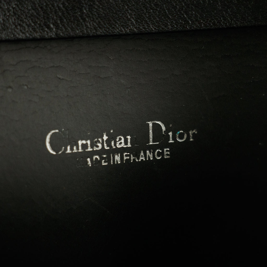Christian Dior Black Honeycomb PVC Crossbody Bag #8508