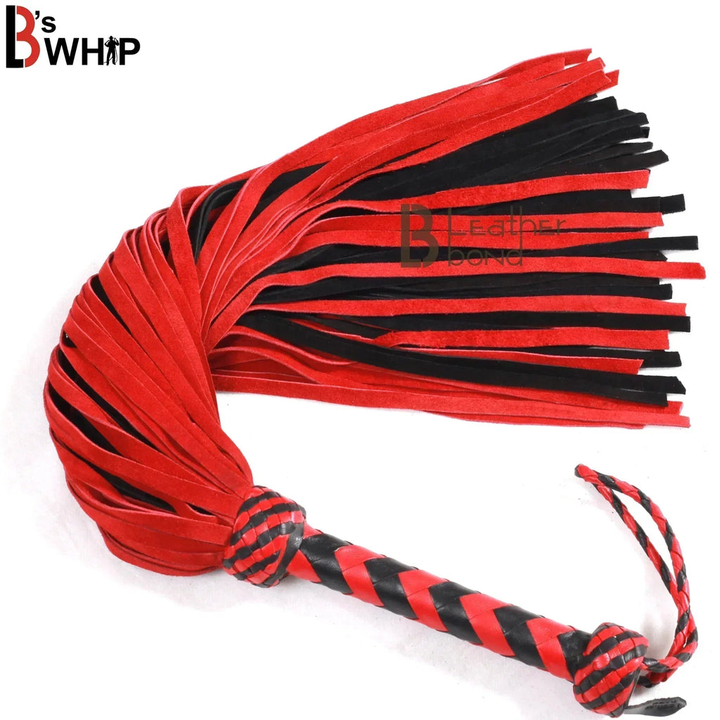Valentine's Luxury Leather Bondage Kit Wrist, Ankle & Thigh Cuffs, Collar, Flogger, Riding Crop, Blindfold & Leash