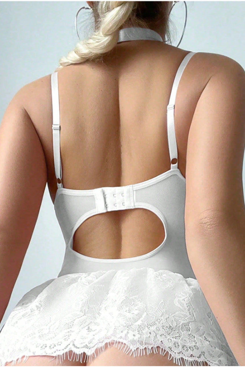 Lace Skirted Babydoll Set