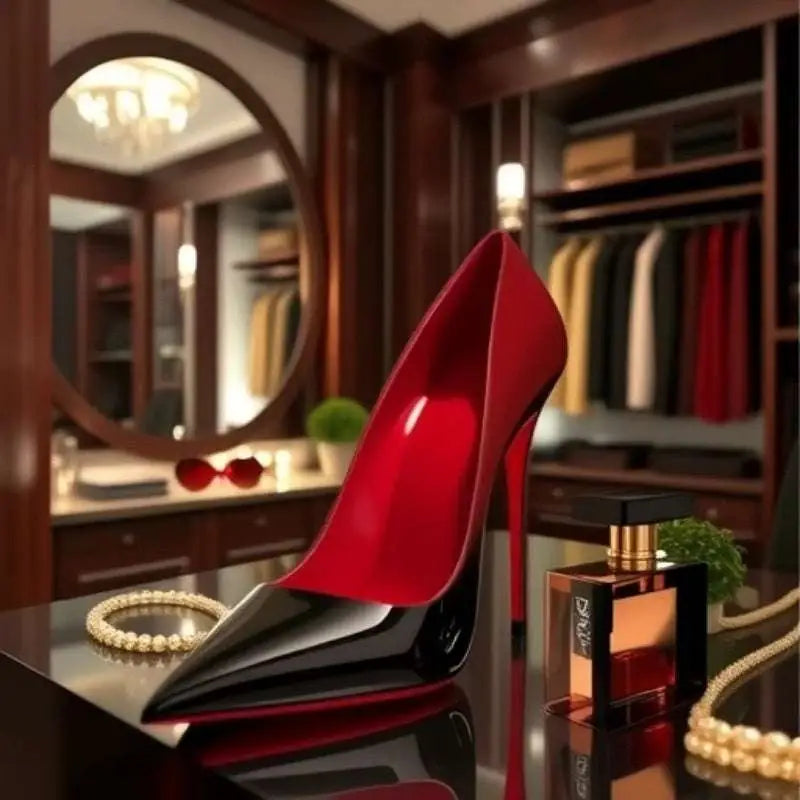 Black Patent Stiletto Pointed Toe High Heels