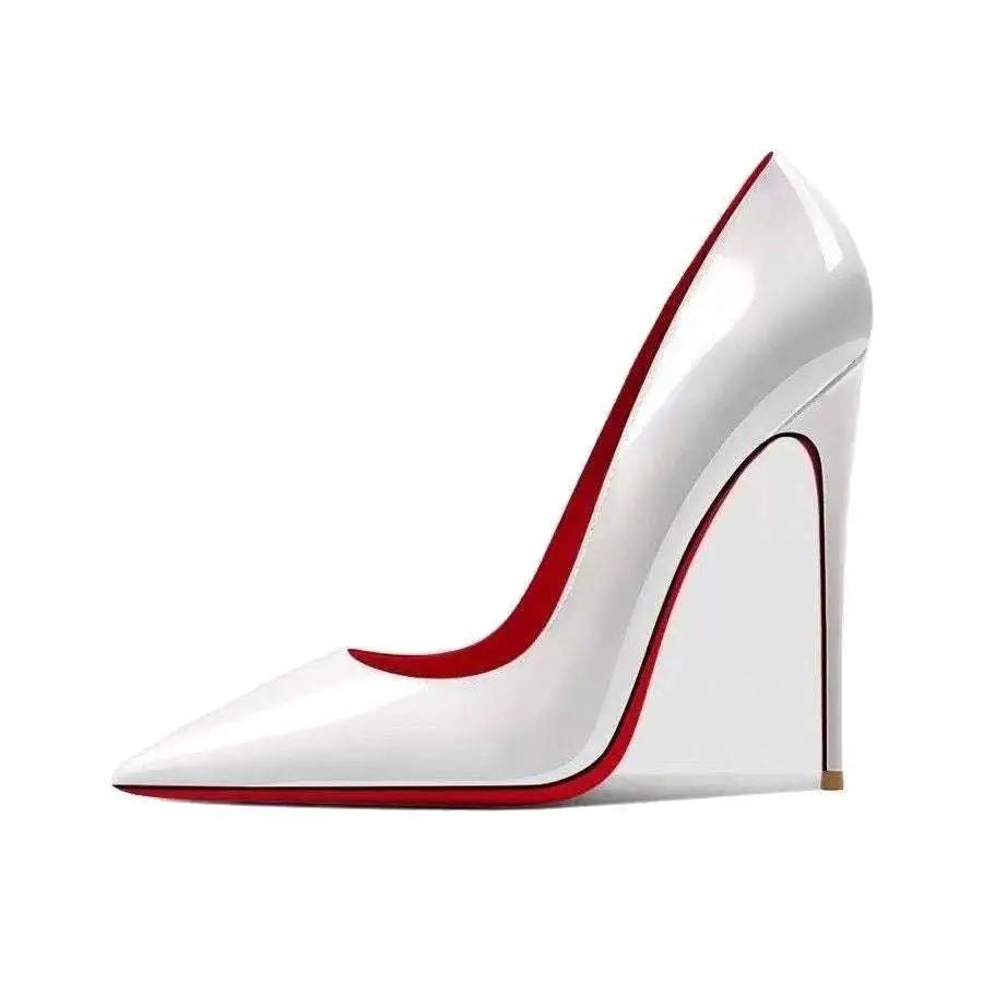 Black Patent Stiletto Pointed Toe High Heels