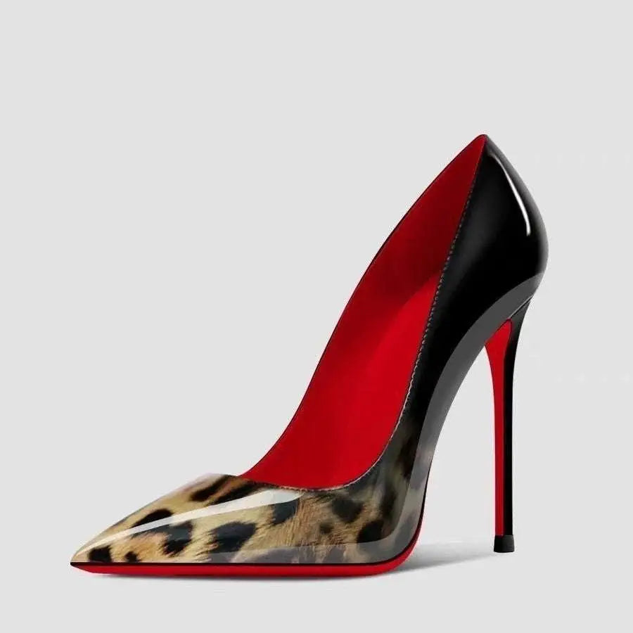 Black Patent Stiletto Pointed Toe High Heels
