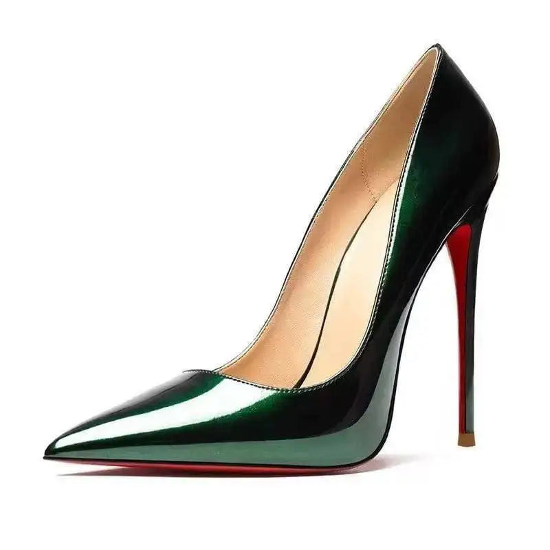 Black Patent Stiletto Pointed Toe High Heels