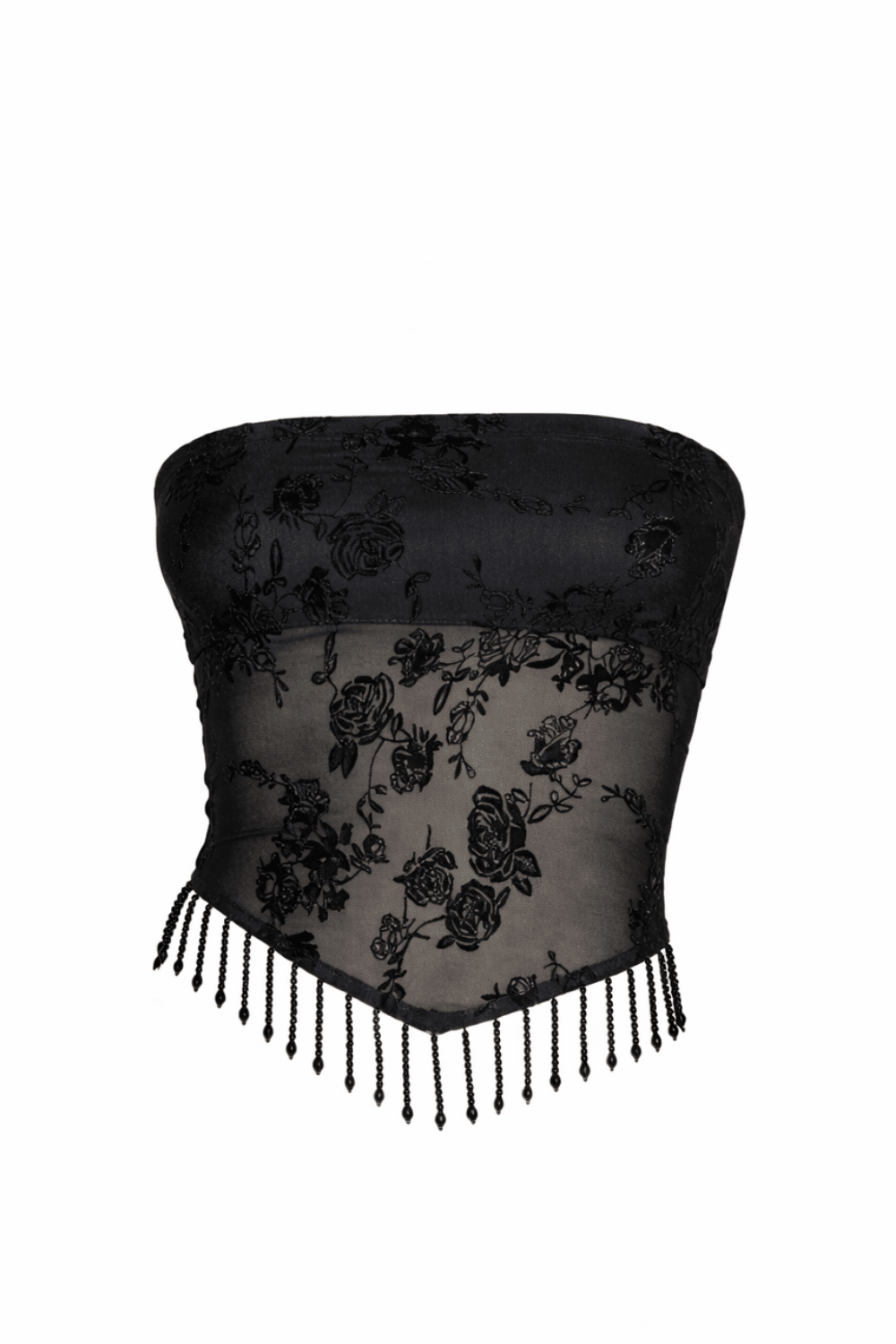 Beaded Mesh Bandeau Top – Going Out Top