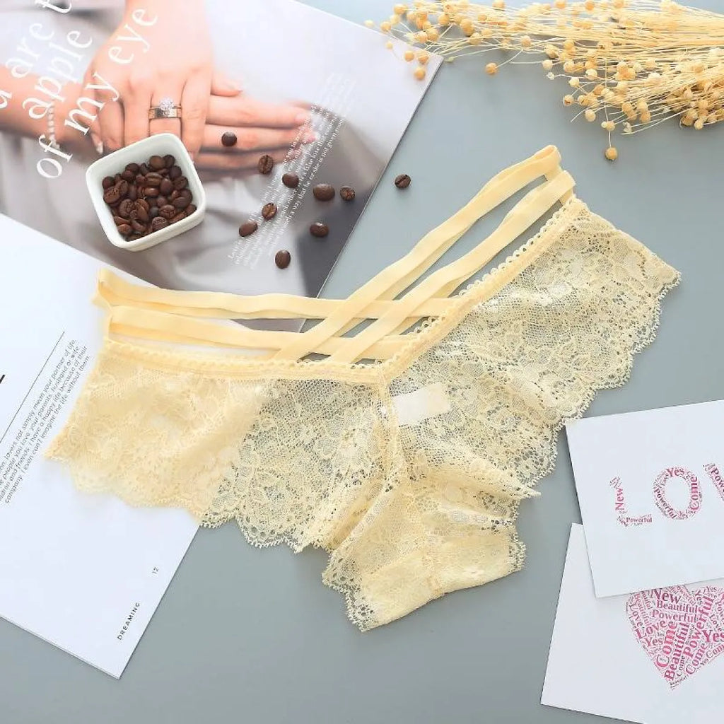 Low-Rise Panties With Cross Straps