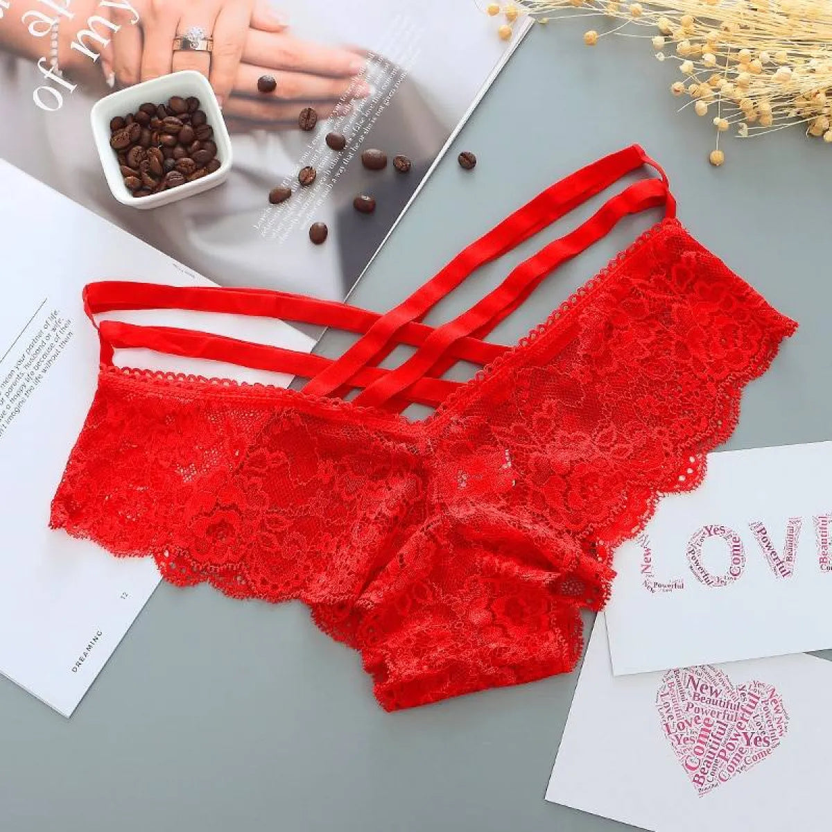Low-Rise Panties With Cross Straps