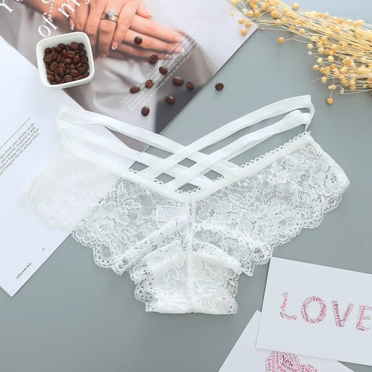 Low-Rise Panties With Cross Straps